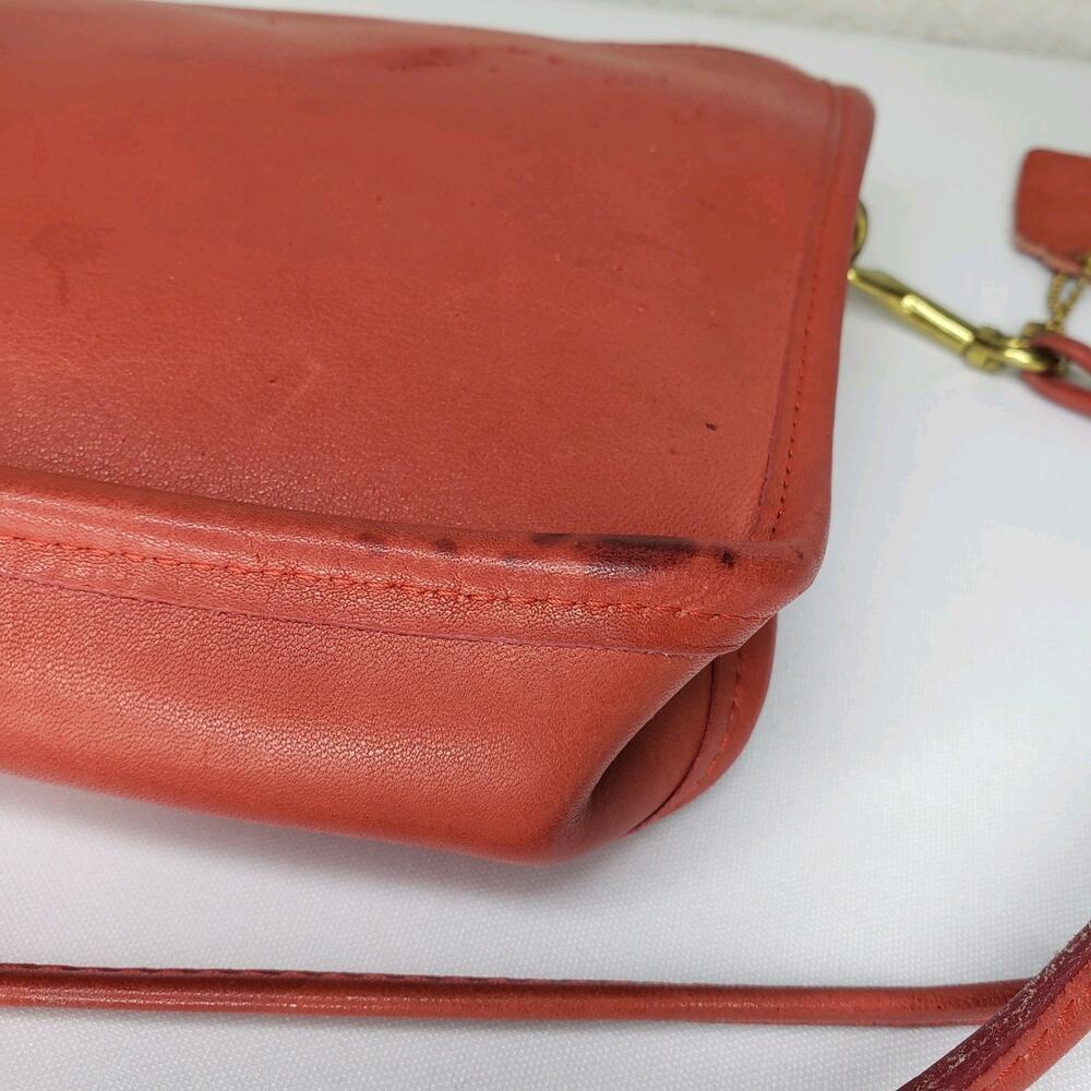 Vintage Coach NYC Bonnie Cashin Shoulder Bag Clutch 9455 RED Anchor Brass - Picture 3 of 16